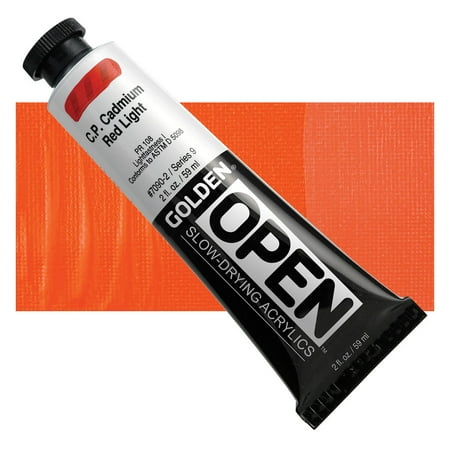 UPC: 0738797709027 | Golden OPEN Acrylic 2 oz. C.P. Cadmium Red Light