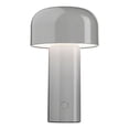 thumbnail image 1 of Lámpara de hongo nórdica decorativa LED de metal con puertos USB, recargable, 1800 mAh. Gris, 1 of 8