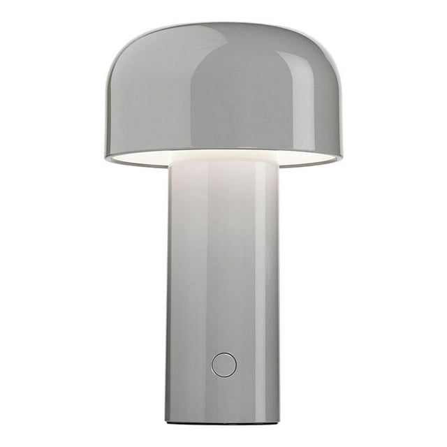 Lámpara de mesa con luz nocturna decorativa creativa LED con 1800 puertos USB para dormitorio y hogar. Gris