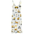 thumbnail image 4 of Excavator Construction Vehicle Truck Sleeveless Dress Woman Fashion Long Dresses Women's Summer Suit Dress Summer 2025 Women, 4 of 6