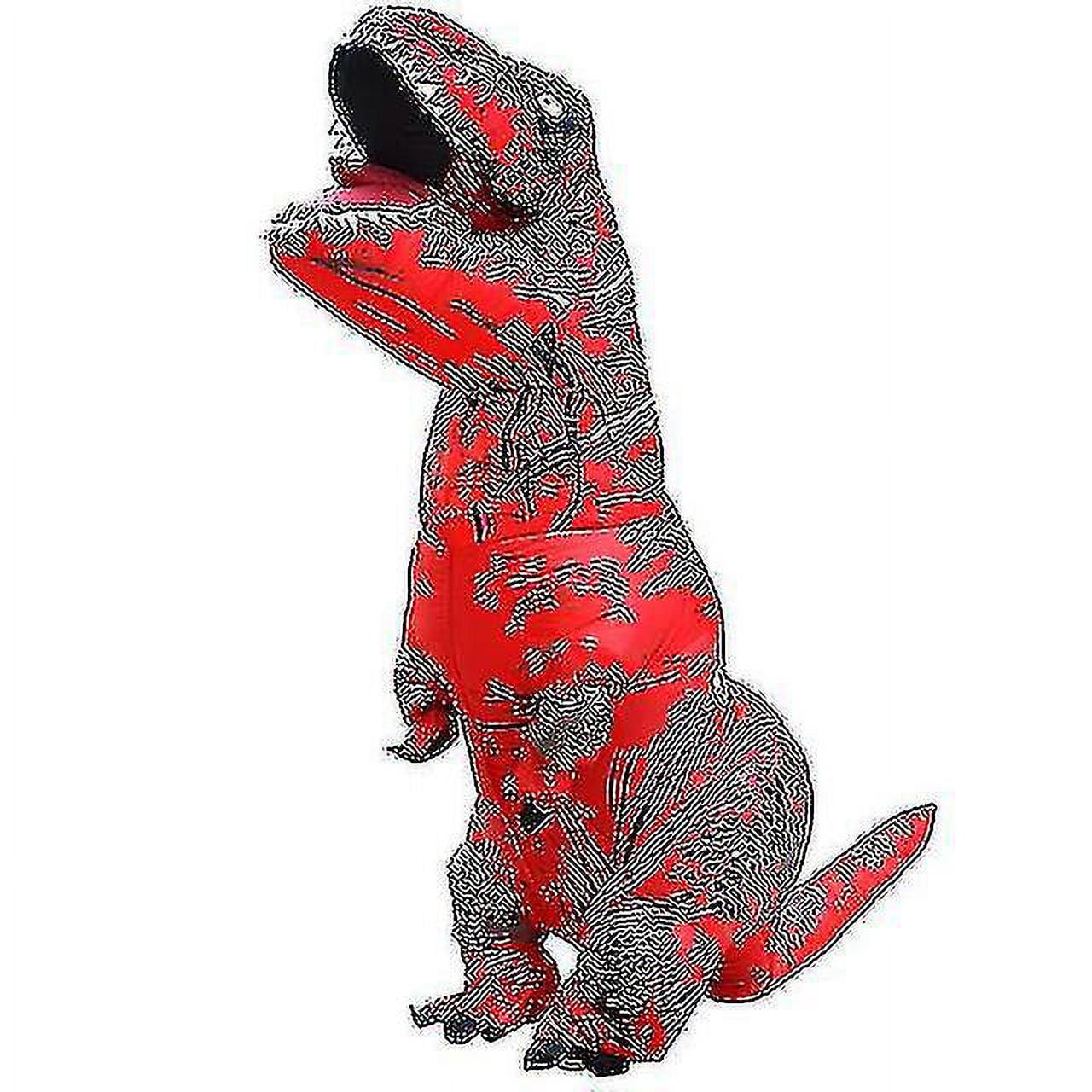 FXICH Disfraz Inflable De T-Rex Rojo Para Adultos – 150-190 Cm, Poliéster Impermeable, Ventilador 9000 Rpm, Incluye Bolsa – Para Halloween Y Carnaval