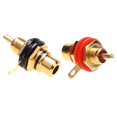thumbnail image 4 of 2 uds conectores de enchufe hembra RCA adaptadores de montaje en Panel de chasis enchufe de Audio Hugtrwg Nuevos Originales, 4 of 6
