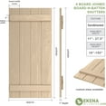 thumbnail image 2 of Ekena Millwork 22"W x 48"H Rustic Four Board Joined Board-n-Batten Sandblasted Faux Wood Shutters (Per Pair), Primed Tan, 2 of 11