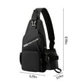 thumbnail image 2 of breaise Sling Bags Chest Shoulder Backpack Men Crossbody Bags Cover Pack Rucksack Crossbody Bag for Travel Hiking Bicycle Sport Gym Daypacks with water bottle holder Waterproof Black, 2 of 7