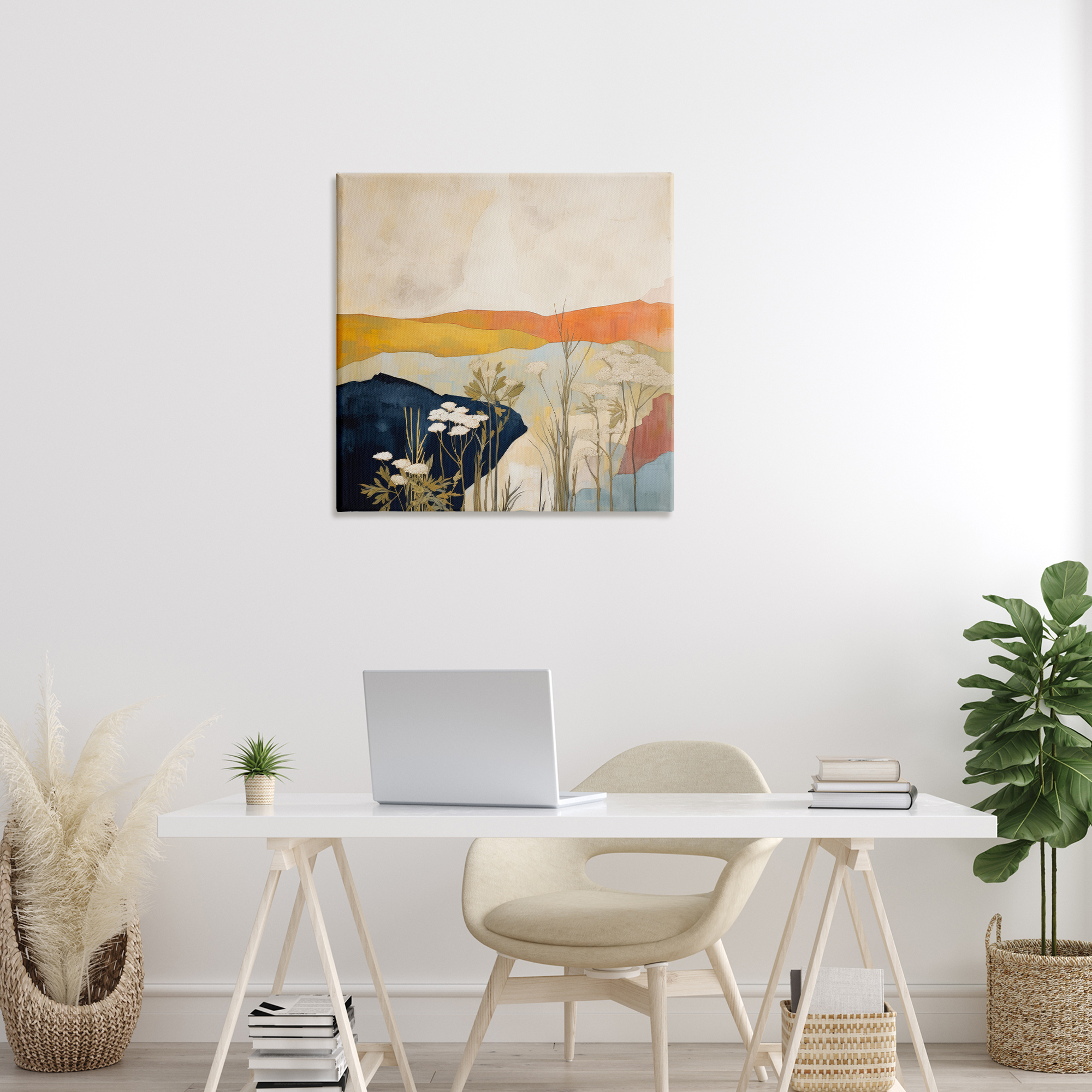 Stupell Industries Complex Desert Layers Landscape & Nature Painting Wrapped Canvas Art Print Wall Art, 30 x 30