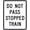 Color 3983, variant on Do Not Pass Stopped Train Sign Traffic Warning Signs Metal Sign Tin Sign 8x12 Inch - Caution Safety Warning Security Signs Indoor & Outdoor Signs for Home, Office, Work