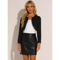 thumbnail image 4 of DARING DIVA Women's Stylish Fringe Trim Blazer for Formal Events XS Black, 4 of 6