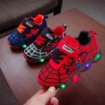 thumbnail image 2 of Nuevo Sueprhero Led Mesh Sneakers Girls Boys Kids Luminous Glowing Sneakers Zapatos para niños Niñas Lighted Led Baby Children Shoes (25 15.5 plantilla) Gao Jinjia LED, 2 of 2