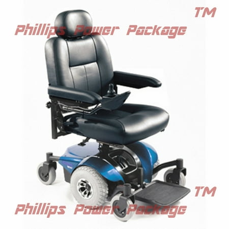 Invacare - Pronto M41 - Semi-Recline Power Wheelchair - 18" x 18" Seat - Blue, PHILLIPS POWER PACKAGE TM - $500 VALUE