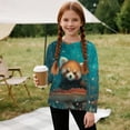 thumbnail image 5 of FUIALDOLG 2 Pack Kawaii Raccoon Girls Long Sleeve Shirts 15-16 Years Soft Crewneck Long-Sleeve Loose T-Shirts Cute Basic Tops Layering Tees, 5 of 6