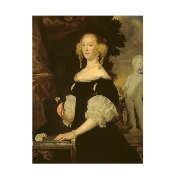 Abraham van den Tempel 'Portrait Of A Woman' Canvas Art