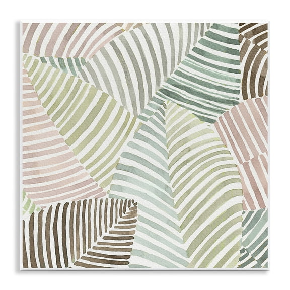 Stupell Industries Striped Foliage Illusion Wall Plaque Art design by Errico & Slyp, 12 x 12