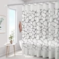 thumbnail image 4 of Jinsinto Gray Replacement Shower Curtain 180 x 200 cm, 4 of 5