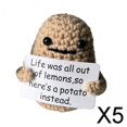 thumbnail image 1 of 5x Muñeca de Punto, Juguetes de Adorno de , Juegos con Tarjeta, Muñeca Pequeña Bonita, Positiva Divertida para Oficina, Decoración de Regalo 5 piezas, 1 of 10