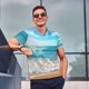 thumbnail image 4 of Balery Sunny Ocean Waves Camisa Polo de Hombre con Estampado, de Manga Corta y Tejido Medio, Camisa Tipo Golf Polo-Small, 4 of 6