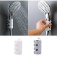 thumbnail image 4 of Soporte de ducha de mano, 2 piezas Soporte de montaje en pared Ventosa de silicona No se necesita taladrar para mármol Vidrio Metal Cerámica JAMW Sencillez, 4 of 5