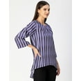 thumbnail image 3 of Moomaya Printed Long Sleeve Asymmetric Top - Modern Women's Casual Top, 3 of 9