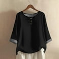 thumbnail image 2 of ZJXFGS Layering Tops for Women Women Blouses Workout Tops for Women Long Sleeve Workout Tops for Women T Shirts Women Ladies Tops and Blouses Plus Size Blouses Black S, 2 of 4