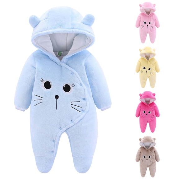 Baby Snowsuit Winter Coat Warm Hooded Jumpsuit for Baby Boy Girl