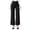 Black, variant on Womens High Waisted Wide Leg Dress Pants Button Cross V Waist Palazzo Trousers Casual Vacation Office Work Pants with Pockets Black