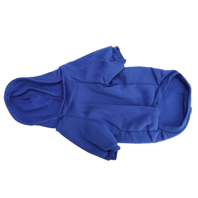 Sudadera con capucha de poliéster para mascotas, cálida y bonita para el invierno, para perros, cachorros y gatos (azul oscuro M)