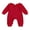 Red, variant on Michellecmm Baby Girl Boy Fall Romper Solid Color Ribbed Button Long Sleeve Crew Neck Full Length Jumpsuit
