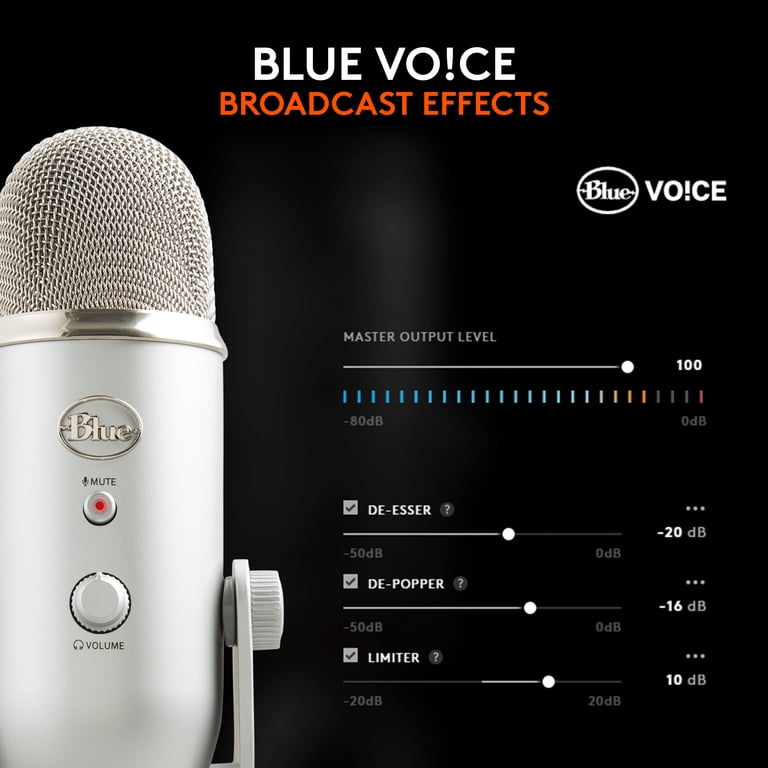 ロジクール Blue Yeti Silver - USB (PS MAC PC) Blue Microphones Yeti USB Desktop Microphone - Gaming and Podcast