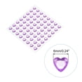 thumbnail image 2 of Unique Bargains 512 Pcs Heart Rhinestone 6mm Self Adhesive Gems Stickers Jewelry Stickers for Arts & Crafts, DIY Light Purple, 2 of 5