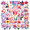 4A, variant on Aesthetic Flower Stickers, Waterproof Flower Sticker for Water Bottle Laptop Phone Cases Planner Skateboard Luggage Helmet Party Favor Decor, Ideal for Adults Teens Teacher Rewards