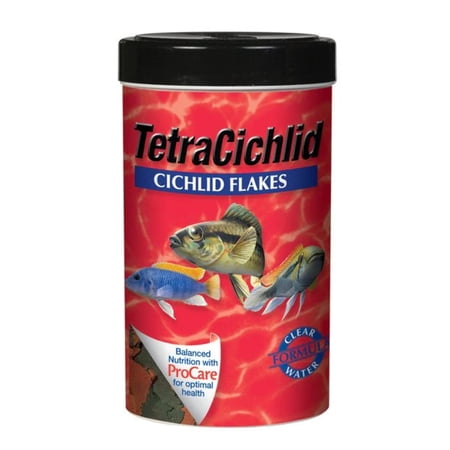 Tetra Cichlid Flakes 2.82 Ounce, Fish Food, Clear Water Advanced