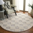 thumbnail image 2 of SAFAVIEH Natura Anna Geometric Area Rug, Ivory/Black, 6' x 6' Round, 2 of 7