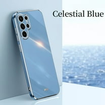 Nalacover For Samsung Galaxy S22 Case,Luxury Stylish Plating and Soft TPU Glossy Anti-Scratch Rubber Anti-drop Shockproof Ultra Slim Fit Back Phone Cover.For Samsung Galaxy S22,Blue
