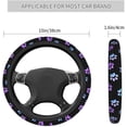 thumbnail image 5 of Paw Prints Steering Wheel Cover for Women Men, 15 Inches Purple Galaxy Neoprene Anti-Slip Cute Universal Car Steering Wheel Grip Wrap Car Accessories Protective Case Cover for Vehicle Truck SUV, 5 of 9