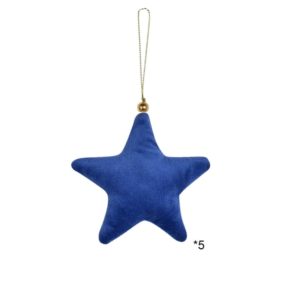 5Pcs Star decoration pentagram pendant, Cute Colorful Velvet Star Pendants, for Christmas Wedding Birthday Party Home Classroom Decorations