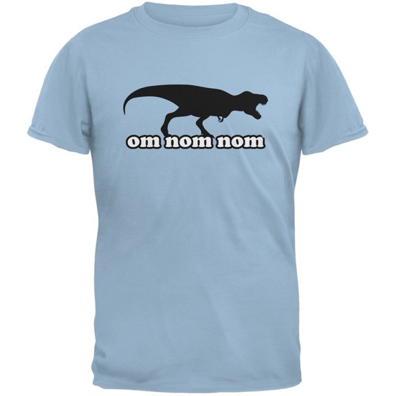Jurassic - T-rex Om Nom Nom Light Blue Youth T-Shirt - Youth Medium