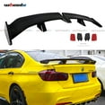 thumbnail image 4 of Universal 55" Rear Trunk Spoiler Wing Glossy Black GT Racing Spoiler DeckLid Lip Exterior Accessories Compatible with Mazda Nissan Sentra Toyota Camry Honda Civic Dodge Charger (Tape Install), 4 of 7