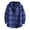 Blue, variant on Men's Long Sleeve Shirt Plaid Flannel Casual Button Down Hooded Jacket Outdoor Hiking Camping Utility Shacket with Pockets XXXXXL Size White