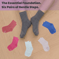 thumbnail image 6 of Girls Whisper Soft Quarter Crew Socks 6 Pack Lightweight Breathable Socks, RED, S, 6 of 6
