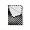 thumbnail image 2 of Art Deco Soft Flannel Fleece Blanket, Simple and Nostalgic Minimal Motif in Retro Style on Dark Background, Cozy Plush for Indoor and Outdoor Use, 70" x 90", Charcoal Grey and Ivory, by Ambesonne, 2 of 6