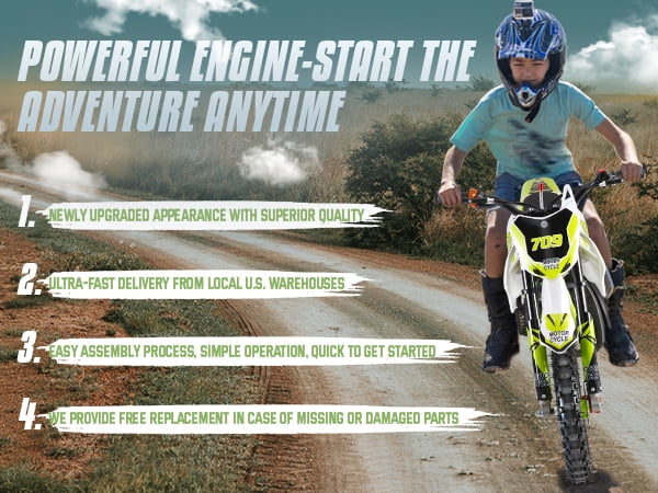49CC Kids Dirt Bike - 30KM/H 2-Stroke Mini Motorcycle, 10" Off-Road Tires & Dual Disc Brakes, 150kg Load Capacity