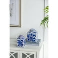 thumbnail image 4 of A&B Home Ceramic Ginger Jar with Lid - 8" Blue and White Porcelain Vase, Home Decor Centerpiece, Shelf and Table Top Accessory, 4 of 5