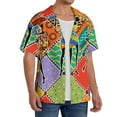 thumbnail image 4 of Naloa Dancing African Womans Men's Loose Fit Cuban Collar Short-Sleeve Shirt with Button-down and Chest Pocket for Everyday Wear Outings - Small, 4 of 7