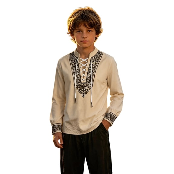 Bainana Boys Long Sleeve T Shirts Graphic Print Fashion Tops Big Kids Fall Tees