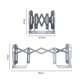 thumbnail image 5 of Estante De Almacenamiento Plegable, Soporte De Libro Telescópico De Escritorio Creativo con Portalápices De Plástico Simple para Estudiantes Soporte para Libros-Gris, 5 of 5