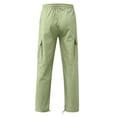 thumbnail image 6 of Men's Relaxed Fit Cargo Pants Straight Leg Elastic Waist Drawstring Multiple Pockets Durable Spring Fall Pants, 6 of 9