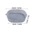 thumbnail image 2 of Square Silicone Air Fryer Liners - 7 Inch Reusable Air Fryer Pot - Air Fryer Accessories - Air Fryer Inserts for 4 to 7 QT Oven Microwave Accessories, 2 of 2