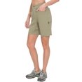 thumbnail image 5 of Mapamyumco Womens Hiking Cargo Shorts, Quick Dry 9 Inch Cargo Shorts Women for Golf Hiking Travel, Stretch Lightweight with 9 Pockets Sage M, 5 of 6