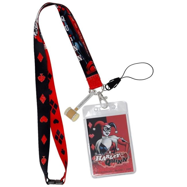 Harley Quinn Lanyard ID Badge Holder DC Comics Red Suicide Squad Movie 