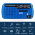 thumbnail image 1 of Radio solar con manivela Radio AM/FM con linterna LED para exteriores (azul), 1 of 7