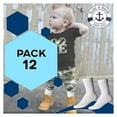 thumbnail image 2 of Yacht & Smith Children & Kids Wholesale Bulk Sports Crew, Athletic Case Pack Socks, by SOCKS'NBULK (12 Pairs White USA, Kids 4-6 (Shoe size 7-10)), 2 of 8